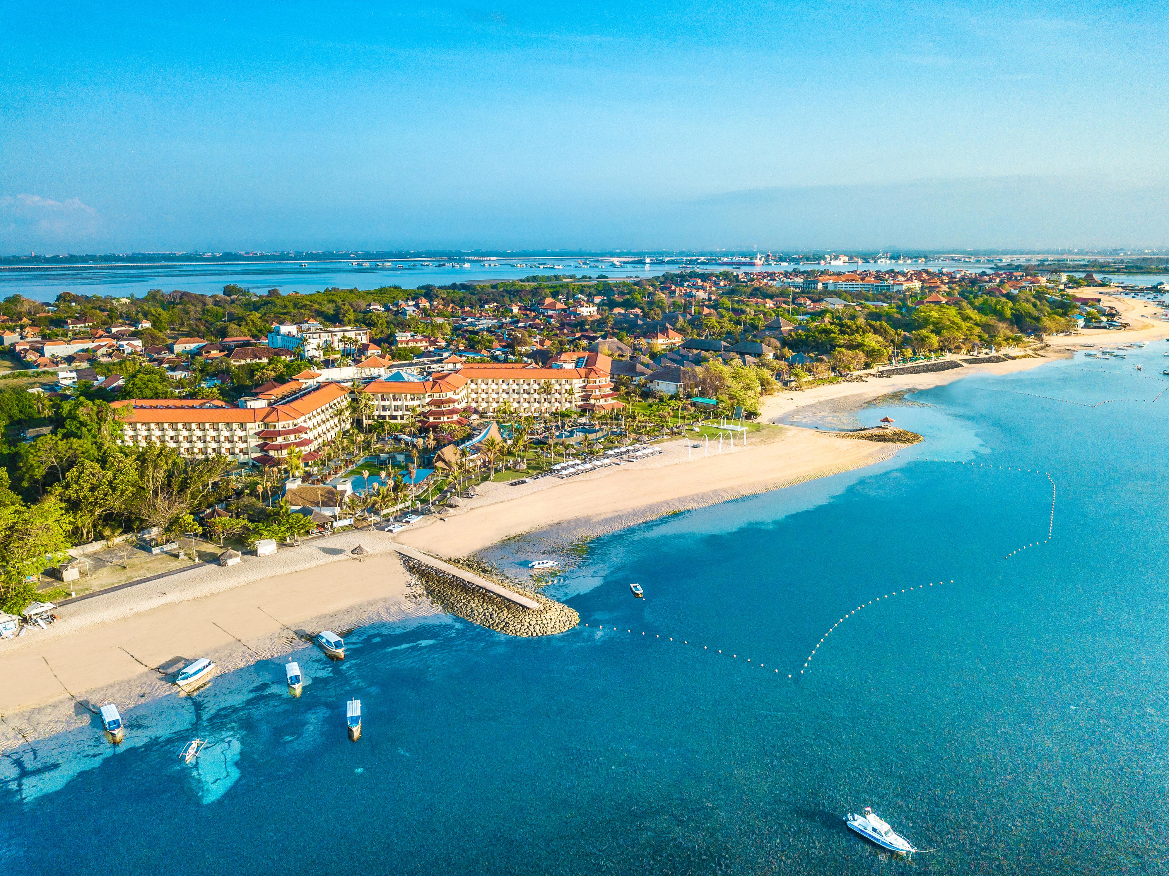 Grand Mirage Resort & Thalasso Bali Nusa Dua  Dış mekan fotoğraf Aerial view of Nusa Dua